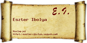 Eszter Ibolya névjegykártya